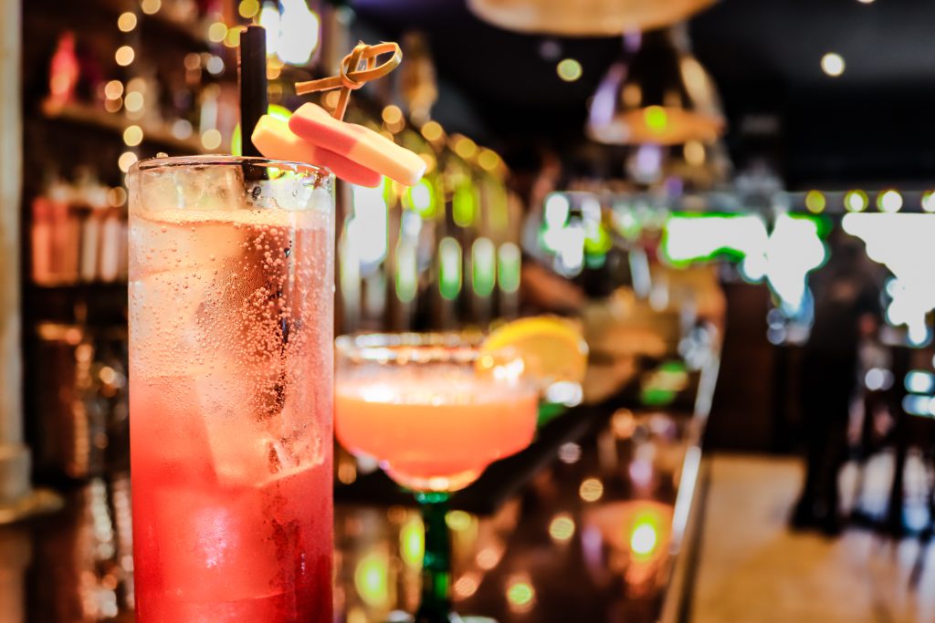 Refreshing cocktails served at Ascotts Restaurant in Bromsgrove.