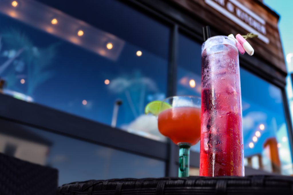 Refreshing cocktails at Ascotts Restaurant, Bromsgrove, ideal for a casual meal or celebration.