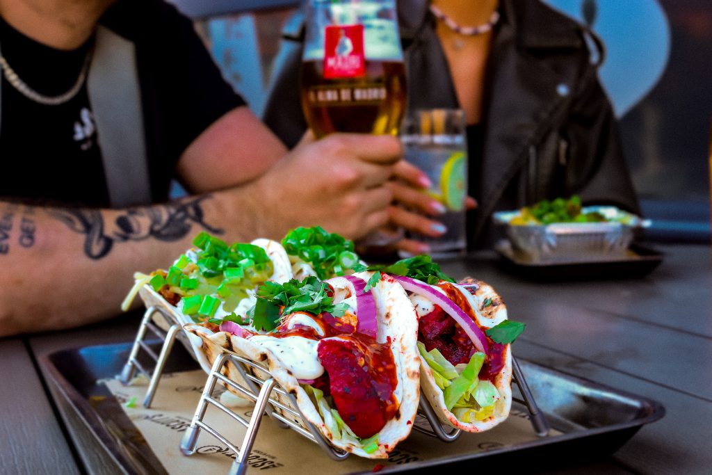 Delicious gourmet tacos served at Ascotts Restaurant in Bromsgrove, with fresh ingredients and vibra.