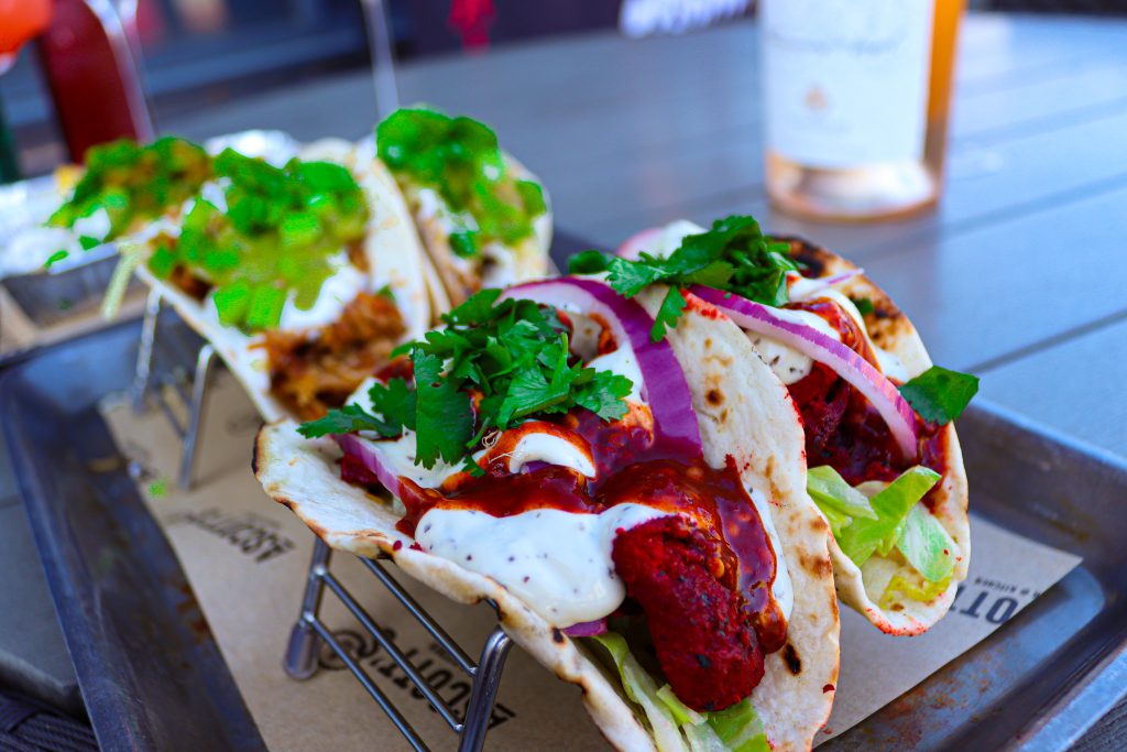 Tasty tacos with fresh ingredients served at Ascotts Restaurant, Bromsgrove.